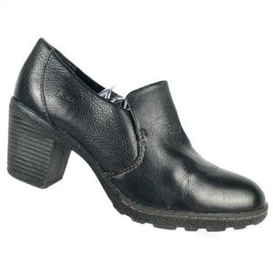 Born Grain Leather Shooties Heels Size 8.5 Medium